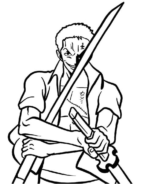 Desenhos Do Roronoa Zoro Para Imprimir E Colorir Pintar