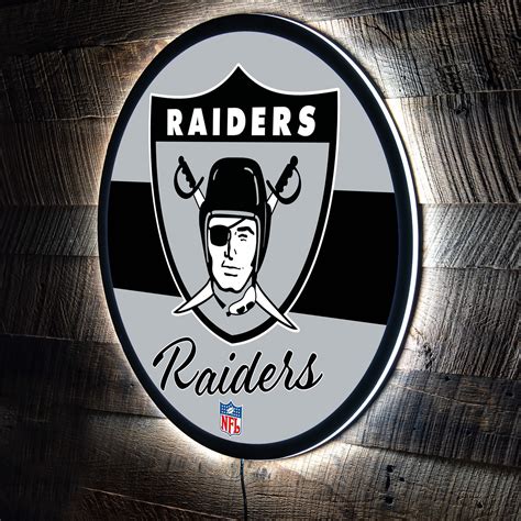 Evergreen Enterprises, Inc Las Vegas Raiders LED Vintage Logo Round Lit ...