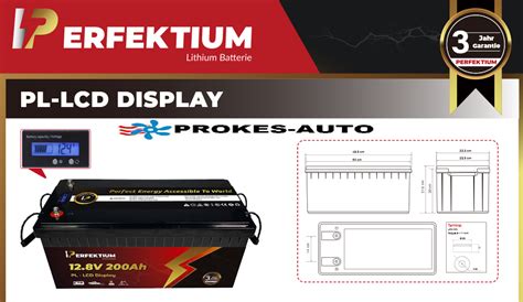 Perfektium Lifepo V Ah Mit Smart Bms Mit Lcd Display