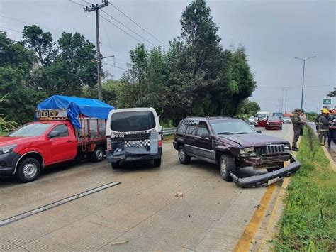 Día de accidentes en carretera Xalapa Coatepec 7 unidades involucradas