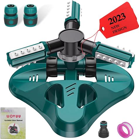 WOVUU Garden Sprinkler Upgrade Lawn Sprinkler Automatic 360 Degree