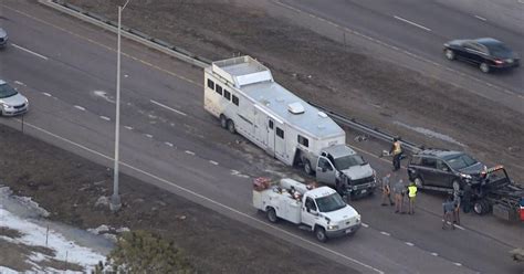 9 Vehicle Crash Snarls Traffic On Southbound I 25 Between Cast Rock