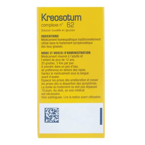 Kreosotum Complexe N Solution Buvable Ml Lehning Toux Grasse