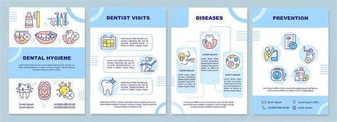 Dental Hygiene Blue Brochure Template Booklet Teeth A4 Vector Booklet Teeth A4 Png And Vector