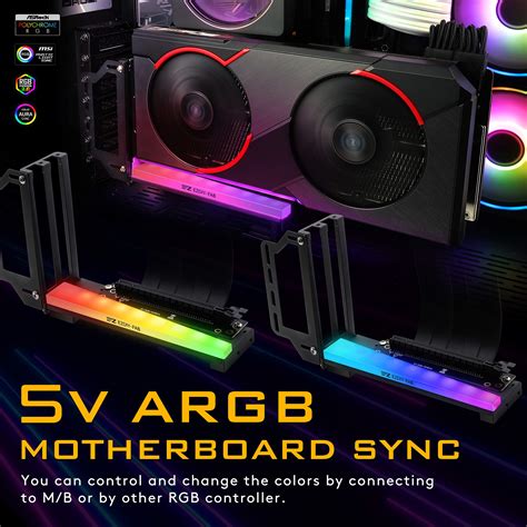 Ezdiy Fab Vertical Graphics Card Holder Bracket With Argb V Pin Led