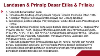 Materi Etika Penyelenggara Pemilu Menerapkan Nilai Integritas Pptx