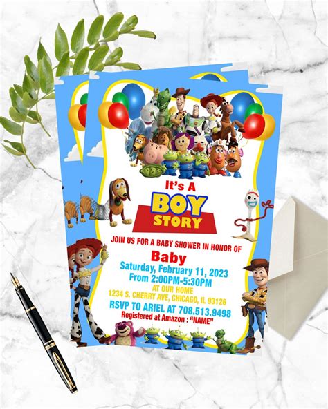 Toy Story Baby Shower Invitation Toy Story Baby Shower Party Invite It ...