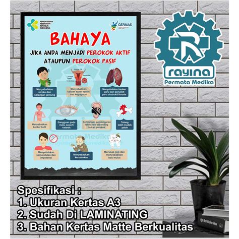 Jual Poster Bahaya Jika Anda Menjadi Perokok Aktif Ataupun Perokok