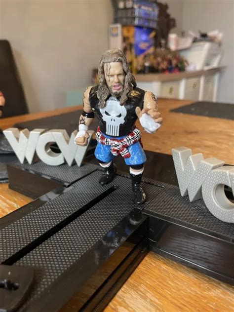 Wwf Wwe Hasbro Raven Modellino Da Wrestling Dipinto Personalizzato Eur