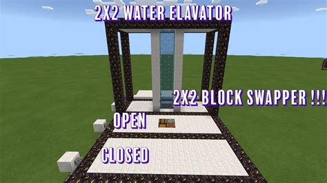 Minecraft BE 2x2 Block Swapper Water Elevator YouTube