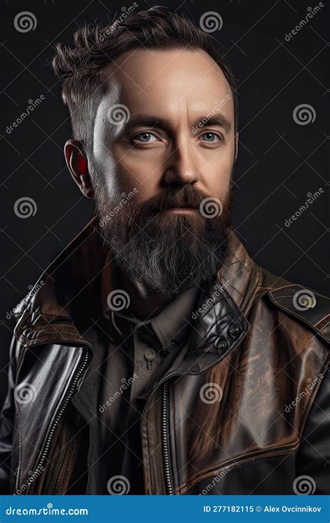 Bearded Model Portrait: a Captivating Image for Men S Fashion. Stock Illustration - Illustration ...