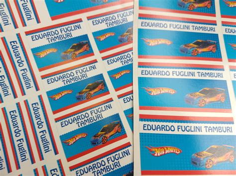 Etiqueta Escolar Hot Wheels Logo KIT B Elo