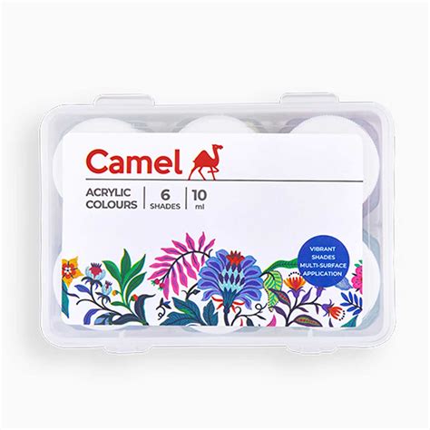 Camel Acrylic Colours Assorted Pack Of Shades Ml