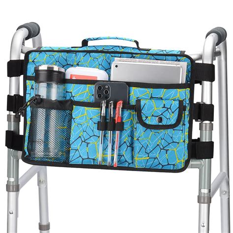 Supregear Walker Bag Folding Walker Accessories Bag Large Capacity Waterproof Tote Blue