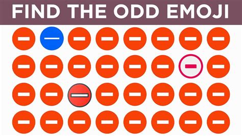 Find The Odd Emoji Out Difficult Level By Kani Youtube