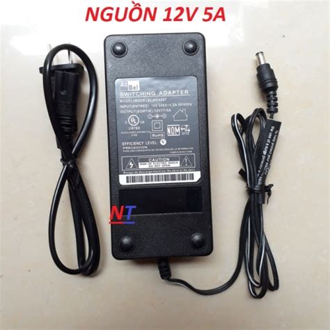 Bộ đổi Nguồn điện 220v Sang 12v 5a Dc Nhựa Bộ Adapter Chuyển Nguồn 12v 5a