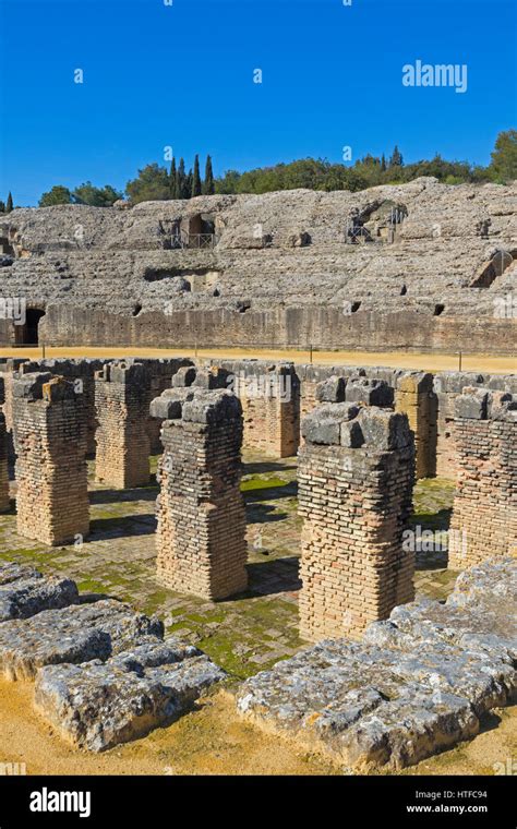 Roman City Of Italica Near Santiponce Seville Province Andalusia