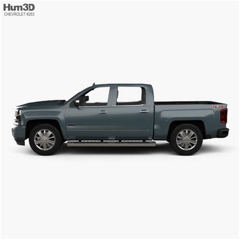 Chevrolet Silverado 1500 Crew Cab Short Box High Country 2018 3d 모델 차량 On 3dmodels