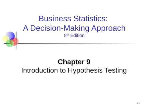 PPTX Chapter 9 Introduction To Hypothesis Testing DOKUMEN TIPS