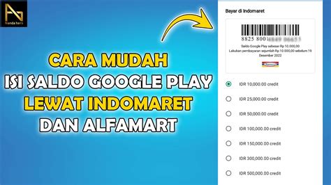 Cara Beli Saldo Google Play Di Indomaret Atau Alfamart Dengan