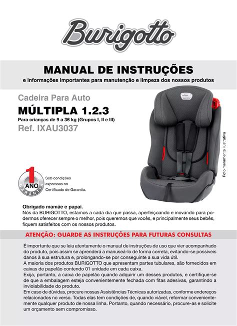 Cadeira Multipla 1 2 3 Burigotto - Cadeira Múltipla 1.2.3 (Manual) - Burigotto | PDF