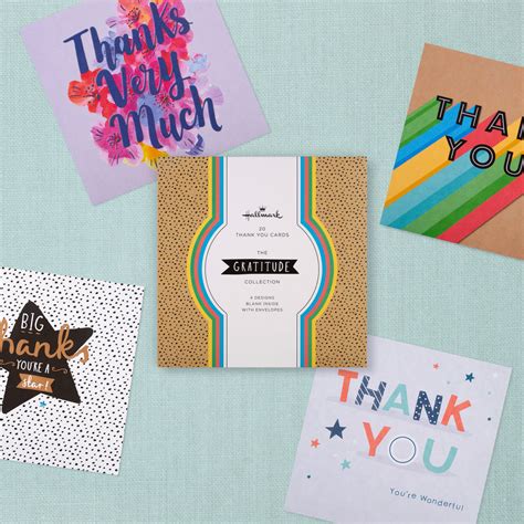 Thank You Cards Multipack Of 20 In 4 Fun Designs Hallmark