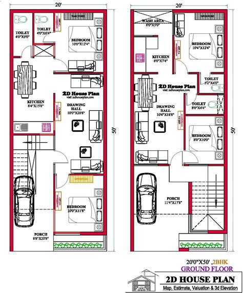 20x50 House Plan With Shop