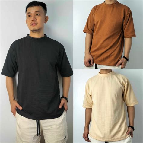 Visshopp3 Waffle T Shirts Premium Waffle Shirts For Men Shopee