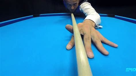 Cool trick billiards shots are even cooler from the cue's perspective