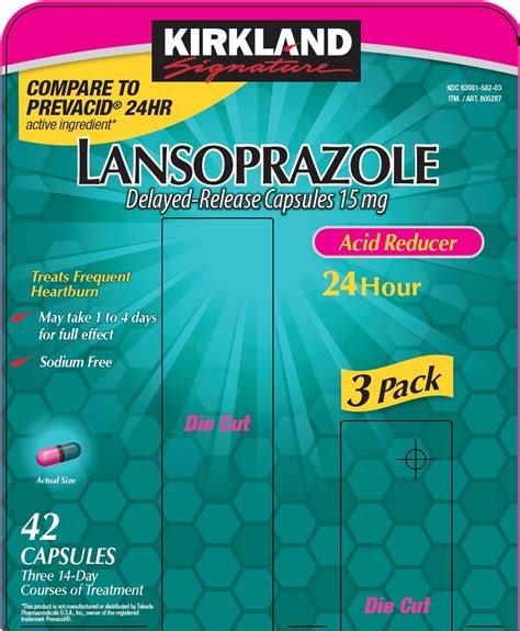 Fda Label For Kirkland Signature Lansoprazole Capsule Delayed Release Oral Indications Usage