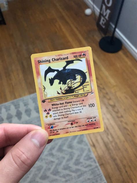 Proxy St Edition Shining Charizard Pokemon Card Etsy