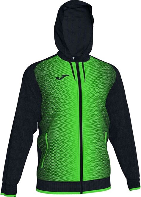 Joma Supernova Jas Met Kap Heren Zwart Fluo Groen Maat M Bol