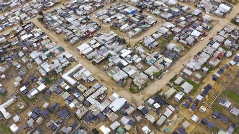 Township, Drone and Shack Buildings in South Africa, Gugulethu or ...