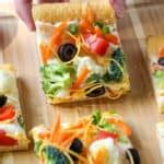 Easy Crescent Roll Veggie Pizza All Things Mamma