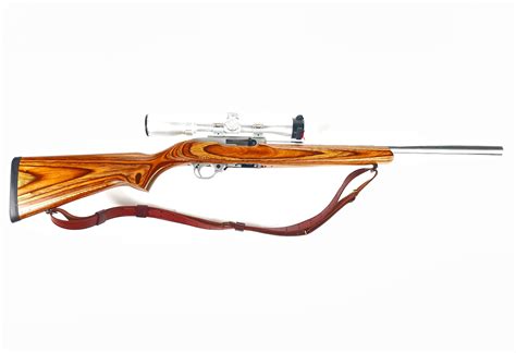 Sold Price: RUGER 10/22 HEAVY BARREL TARGET .22LR RIFLE W/ SCOPE - Invalid date MST