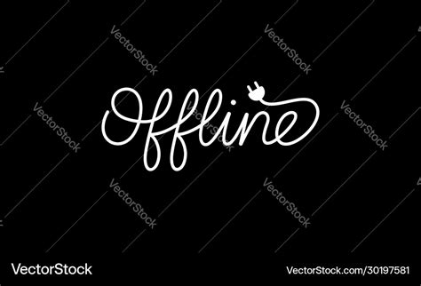 Offline logo design concept Royalty Free Vector Image