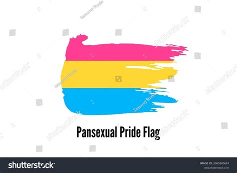 Pansexual Pride Flag Symbol Lgbt Community Stock Vector (Royalty Free ...