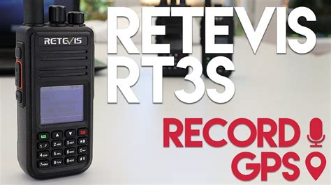 Retevis RT3S Dual Band DMR Radio With GPS & Record + Programming - YouTube