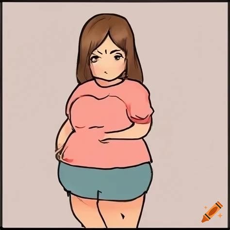 Draw A Few Chubby Girl Watching Front