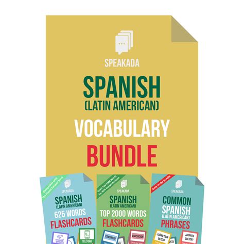 Spanish Vocabulary Bundle | SPEAKADA