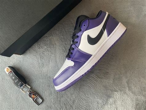 Best Fake LJR Batch Air Jordan 1 Low Court Purple White 553558 500 Of