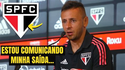 BOMBA EM SP SAÍDA DE JOGADOR TITULAR SÃO PAULO CONFIRMOU NOTICIAS DO