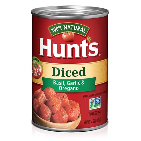 Hunt S Diced Tomatoes With Basil Garlic Oregano Oz Walmart