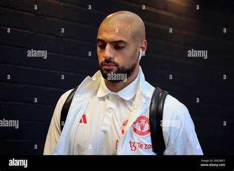 Sofyan Amrabat 4 Of Manchester United Arrives Ahead Of The Premier