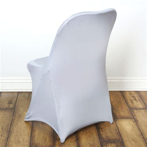 Pcs Spandex Folding Chair Covers With Glittered Metallic Back