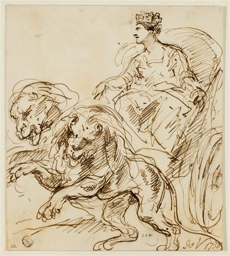 Cybele On Chariot Drawn By Lions John Vanderbank