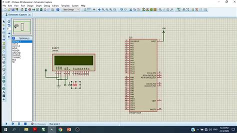 Interfacing Stm32f103 With Lcd Class 2 Proteus Circuit Youtube