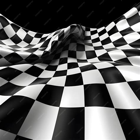 Premium Photo | A black and white checkered flag