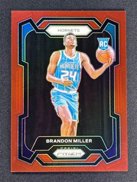 2023 24 PANINI PRIZM Brandon Miller 152 Red Prizm Recrue RC Hornets