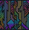 Bright Neon Geometric Seamless Texture Royalty Free Vector